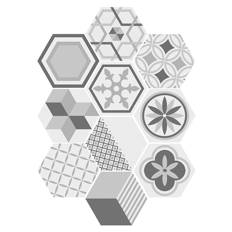 Frendorf | Plastik-Mosaikfliesen-Tapete hexagonal zum Aufkleben und Entfernen Rückwandfliese