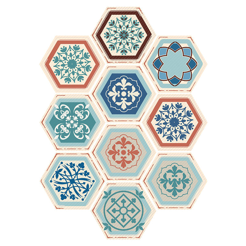 Frendorf | Plastik-Mosaikfliesen-Tapete hexagonal zum Aufkleben und Entfernen Rückwandfliese
