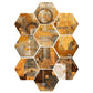 Frendorf | Plastik-Mosaikfliesen-Tapete hexagonal zum Aufkleben und Entfernen Rückwandfliese