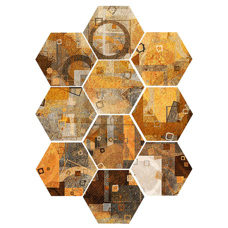 Frendorf | Plastik-Mosaikfliesen-Tapete hexagonal zum Aufkleben und Entfernen Rückwandfliese