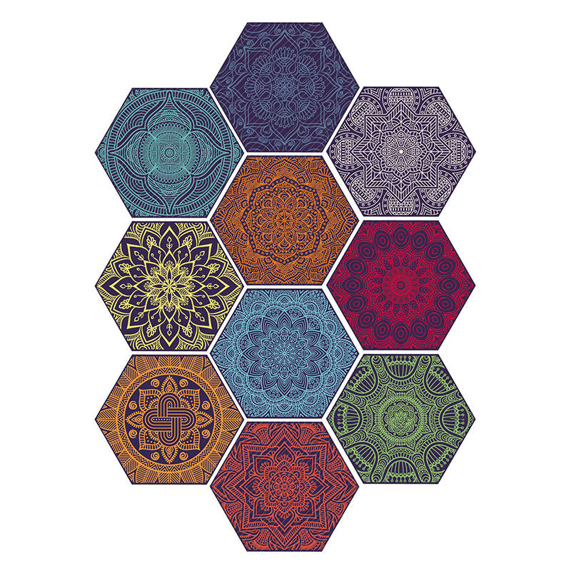 Frendorf | Plastik-Mosaikfliesen-Tapete hexagonal zum Aufkleben und Entfernen Rückwandfliese