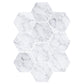 Frendorf | Plastik-Mosaikfliesen-Tapete hexagonal zum Aufkleben und Entfernen Rückwandfliese