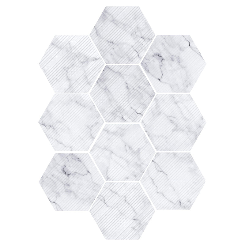 Frendorf | Plastik-Mosaikfliesen-Tapete hexagonal zum Aufkleben und Entfernen Rückwandfliese