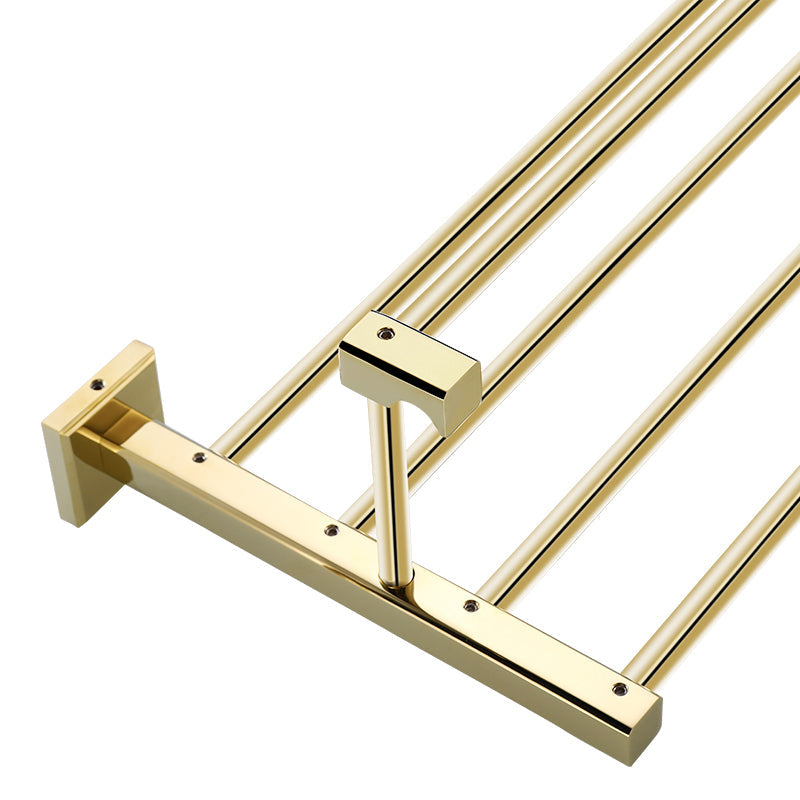 Frendorf | Gold Modernes Badezimmer-Set, Poliertes Gold, 4 Teile, Handtuchhalter, Papierhalter