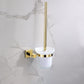 Frendorf | Gold Modernes Badezimmer-Set, Poliertes Gold, 4 Teile, Handtuchhalter, Papierhalter