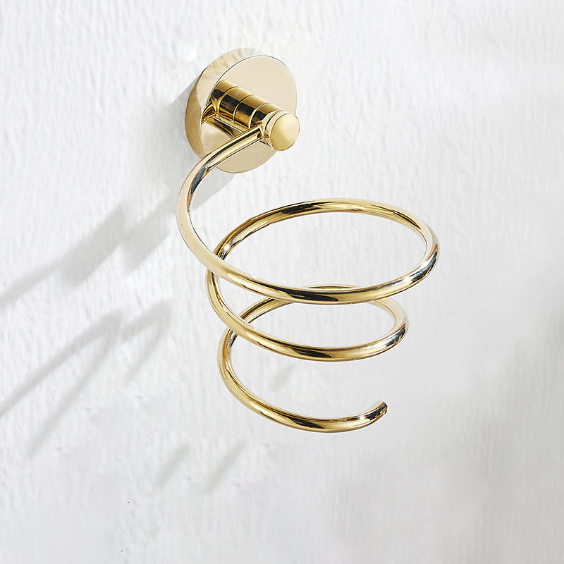 Frendorf | Gold Modernes Badezimmer-Set, Poliertes Gold, 4 Teile, Handtuchhalter, Papierhalter