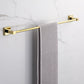 Frendorf | Gold Modernes Badezimmer-Set, Poliertes Gold, 4 Teile, Handtuchhalter, Papierhalter