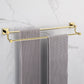 Frendorf | Gold Modernes Badezimmer-Set, Poliertes Gold, 4 Teile, Handtuchhalter, Papierhalter