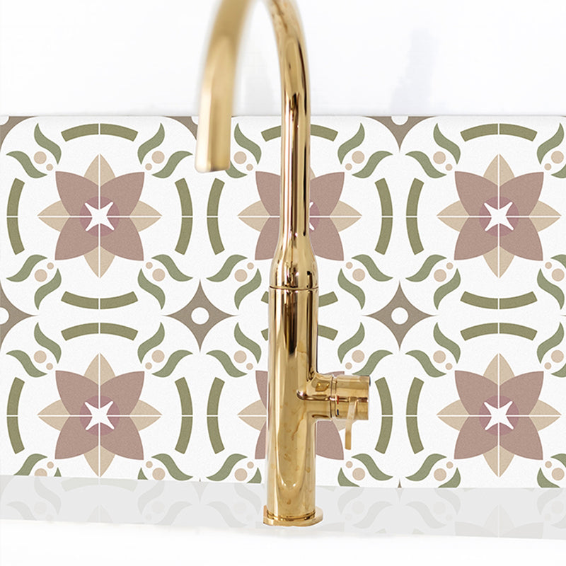 Frendorf | Beige Tone Peel & Stick Fliese Quadrat Muster Druck Einzelne Fliese