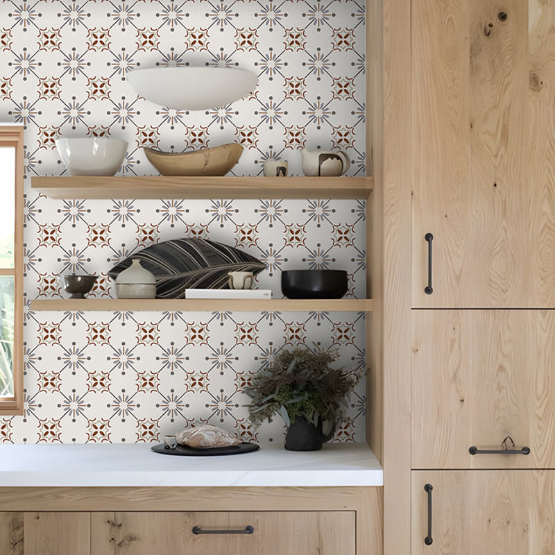 Frendorf | Beige Tone Peel & Stick Fliese Quadrat Muster Druck Einzelne Fliese