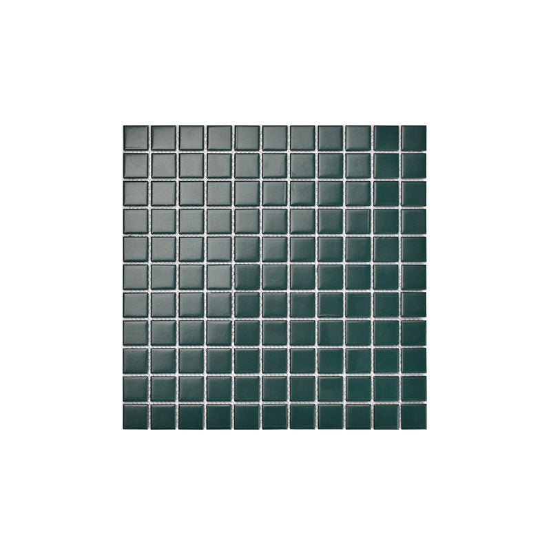 Frendorf | Quadrat Mosaik Peel & Stick Fliese in Grün Wasserbeständige Mosaikfliese