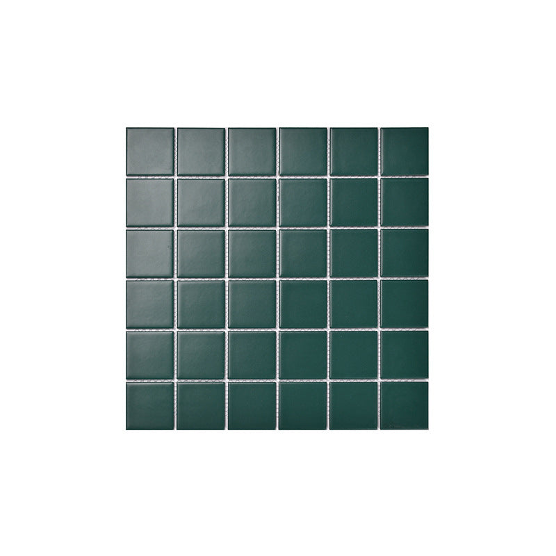 Frendorf | Quadrat Mosaik Peel & Stick Fliese in Grün Wasserbeständige Mosaikfliese