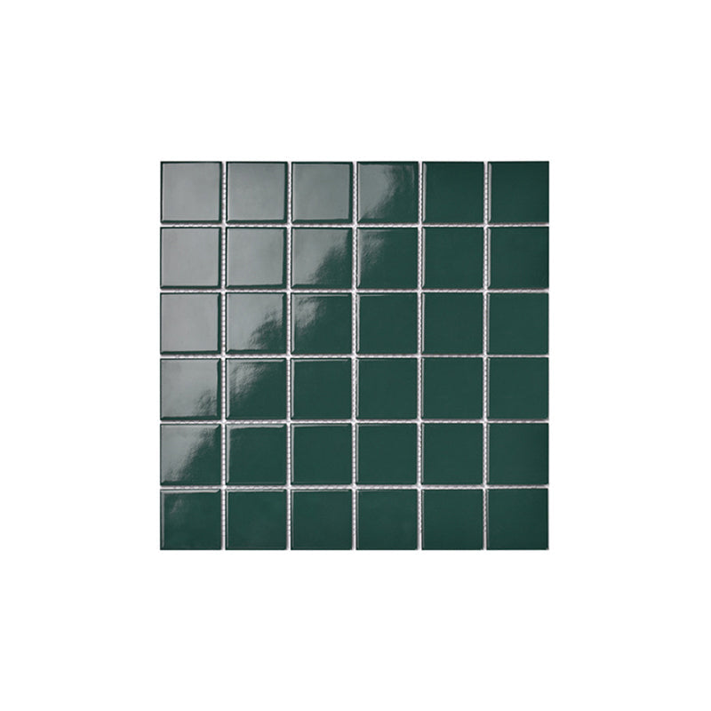 Frendorf | Quadrat Mosaik Peel & Stick Fliese in Grün Wasserbeständige Mosaikfliese