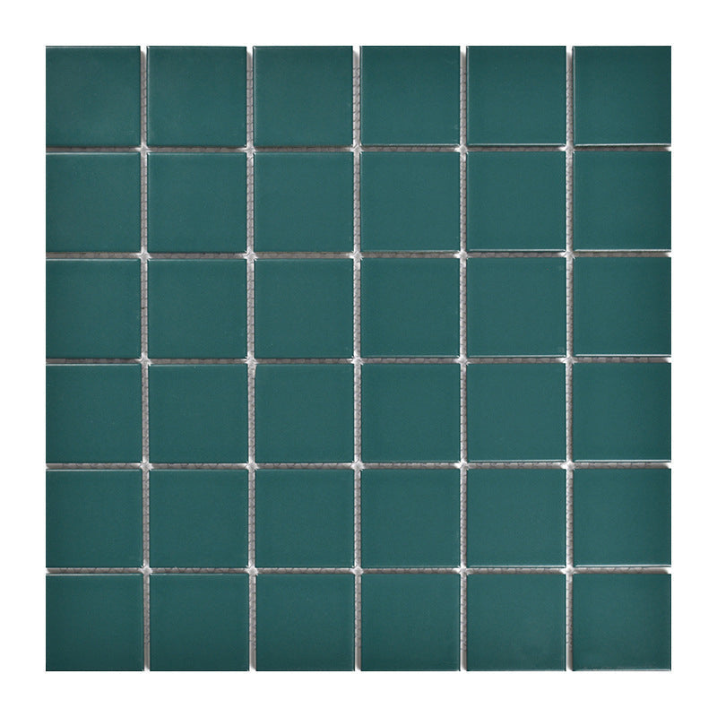 Frendorf | Quadrat Mosaik Peel & Stick Fliese in Grün Wasserbeständige Mosaikfliese