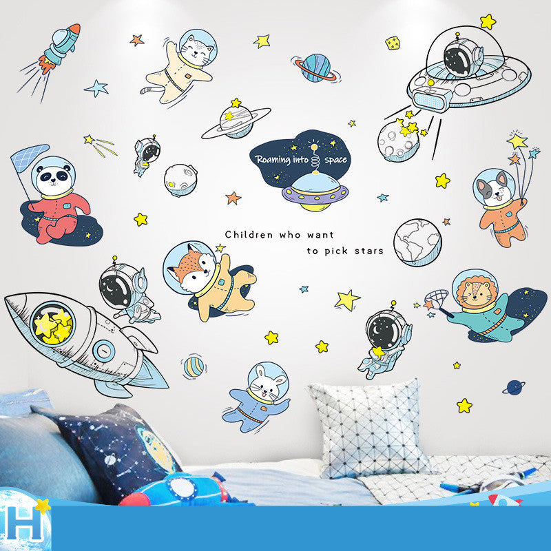 Frendorf | Cartoon Wandtattoos Astronautenabenteuer