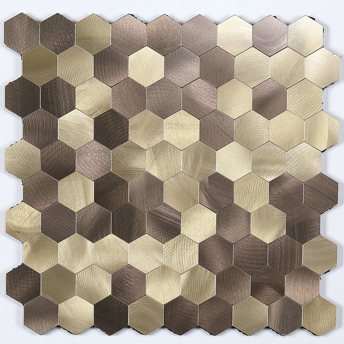 Frendorf | Modern Tile-Peel & Stick Metallmosaikfliese Sechseckige Peel & Stick U-Bahnfliese