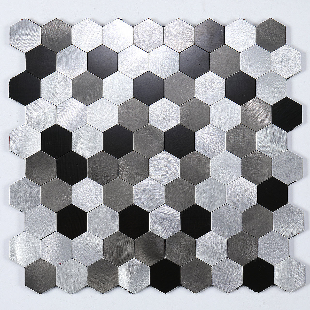 Frendorf | Modern Tile-Peel & Stick Metallmosaikfliese Sechseckige Peel & Stick U-Bahnfliese
