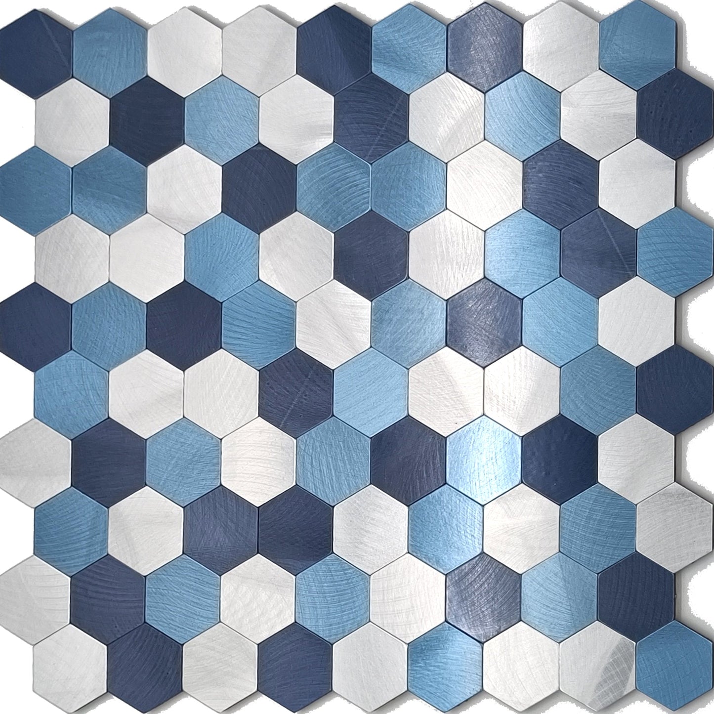 Frendorf | Modern Tile-Peel & Stick Metallmosaikfliese Sechseckige Peel & Stick U-Bahnfliese