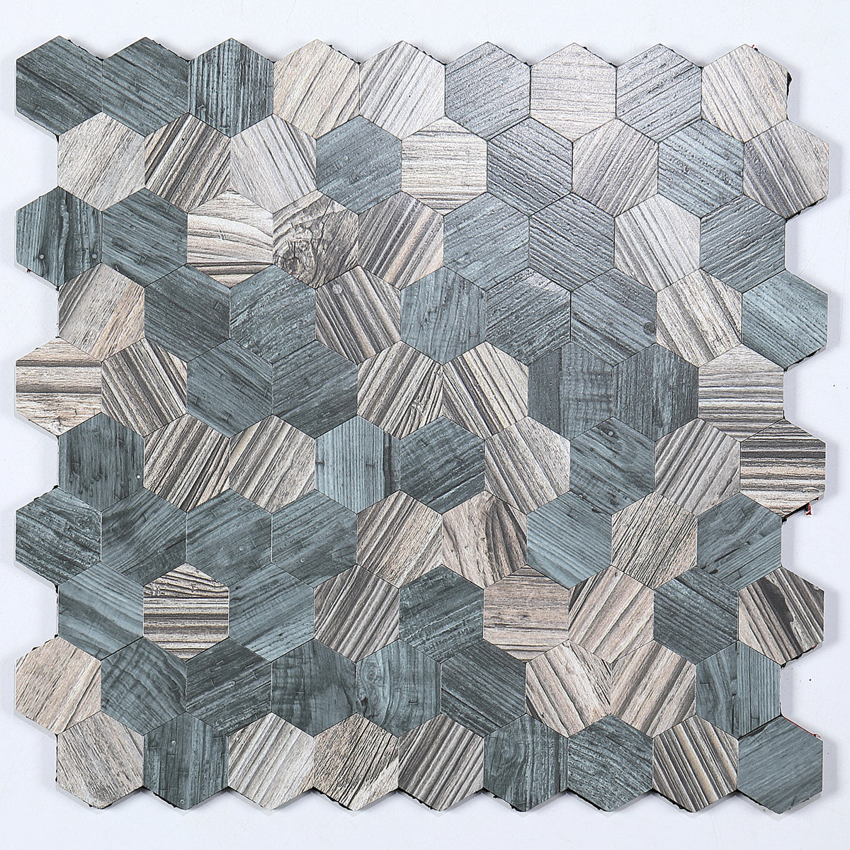 Frendorf | Modern Tile-Peel & Stick Metallmosaikfliese Sechseckige Peel & Stick U-Bahnfliese