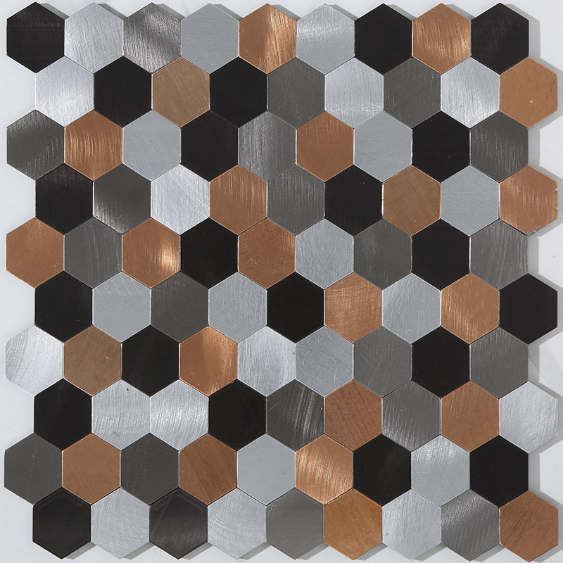 Frendorf | Modern Tile-Peel & Stick Metallmosaikfliese Sechseckige Peel & Stick U-Bahnfliese