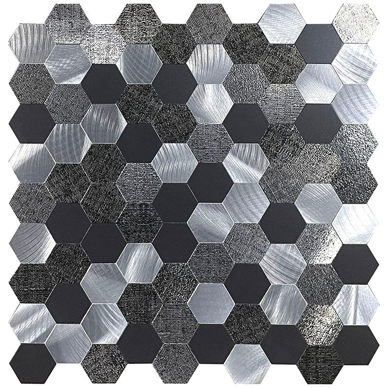 Frendorf | Modern Tile-Peel & Stick Metallmosaikfliese Sechseckige Peel & Stick U-Bahnfliese