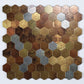 Frendorf | Modern Tile-Peel & Stick Metallmosaikfliese Sechseckige Peel & Stick U-Bahnfliese
