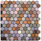Frendorf | Modern Tile-Peel & Stick Metallmosaikfliese Sechseckige Peel & Stick U-Bahnfliese