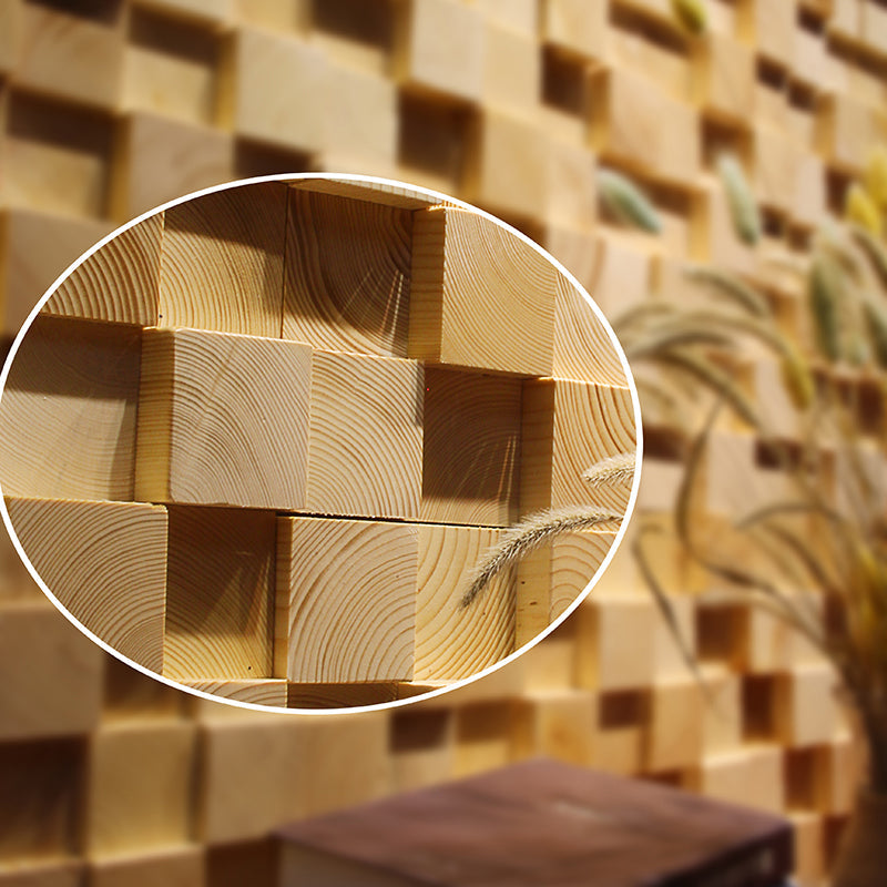 Frendorf | Holz-Mosaikverkleidung Shiplap Kleben Innenzeitgenössische Wandverkleidung