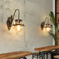 Frendorf | Ball Klare Waterglas Wandlicht Armatuur Klassiek 1 Kop Eetkamer Wandlamp in Messing met Zeemeerminarm