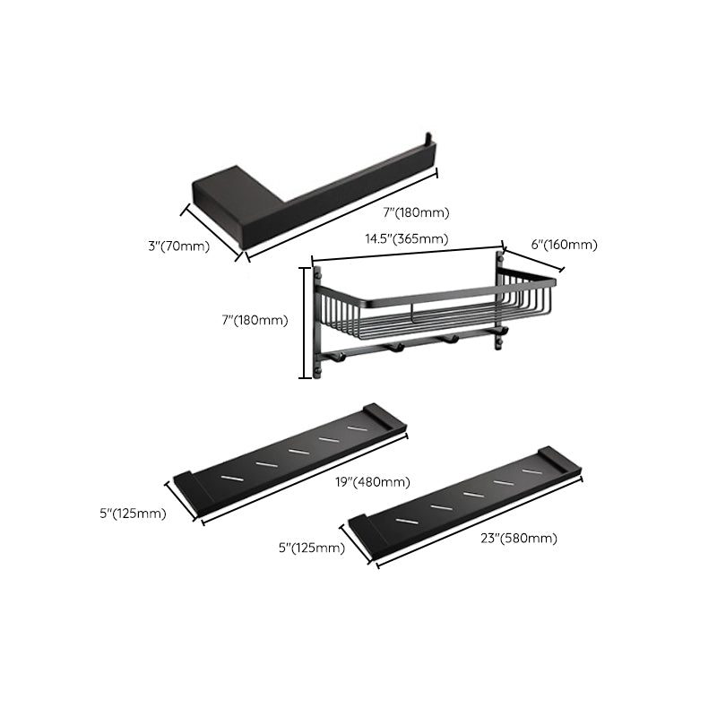 Frendorf | Traditionelles Badezimmerzubehör Hardware-Set in schwarzem Metall