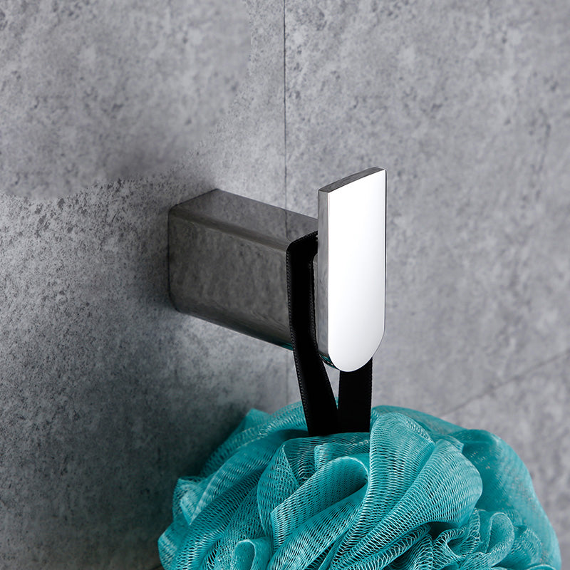 Frendorf | Zeitgenössisches Badezimmerzubehör Hardware-Set in Silber mit Seifenschale