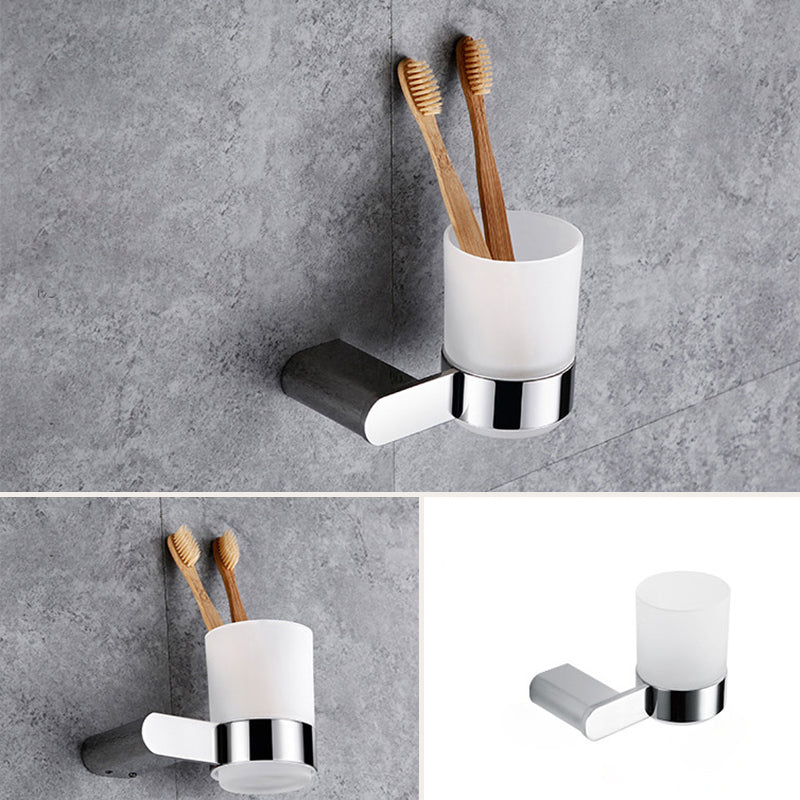 Frendorf | Zeitgenössisches Badezimmerzubehör Hardware-Set in Silber mit Seifenschale