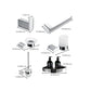 Frendorf | Zeitgenössisches Badezimmerzubehör Hardware-Set in Silber mit Seifenschale