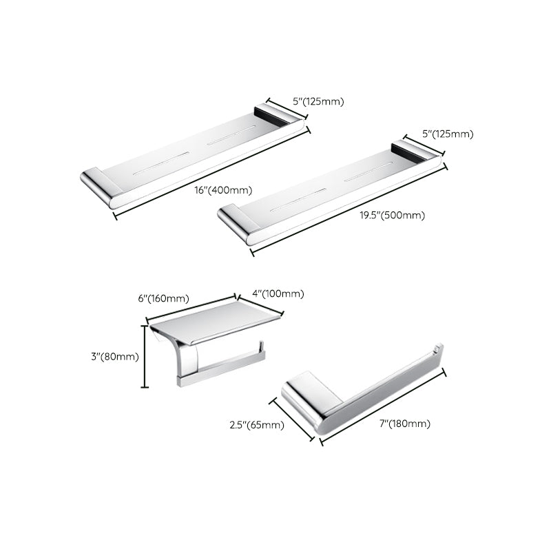 Frendorf | Zeitgenössisches Badezimmerzubehör Hardware-Set in Silber mit Seifenschale