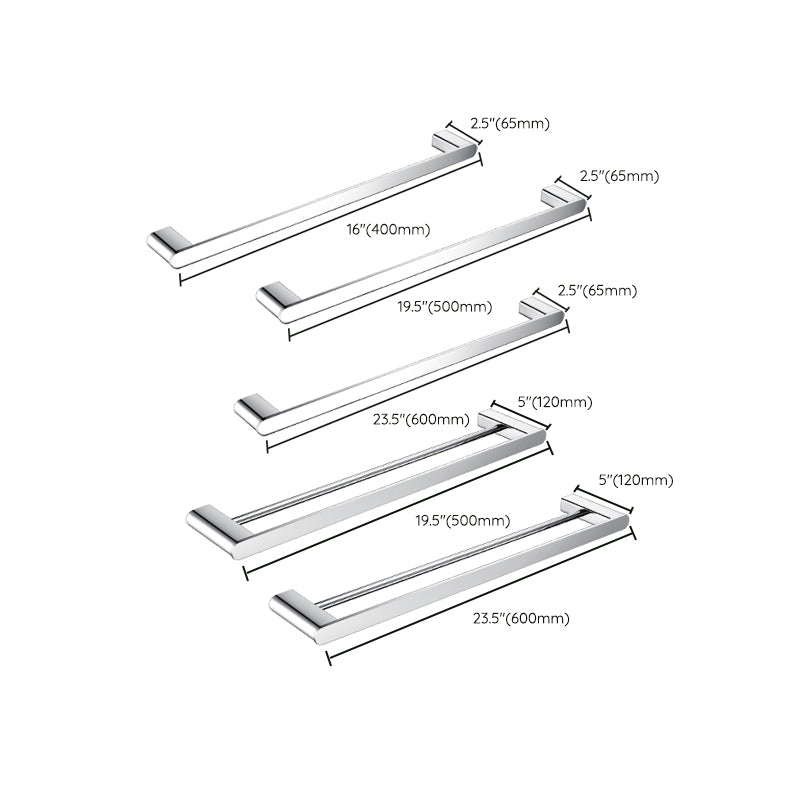 Frendorf | Zeitgenössisches Badezimmerzubehör Hardware-Set in Silber mit Seifenschale