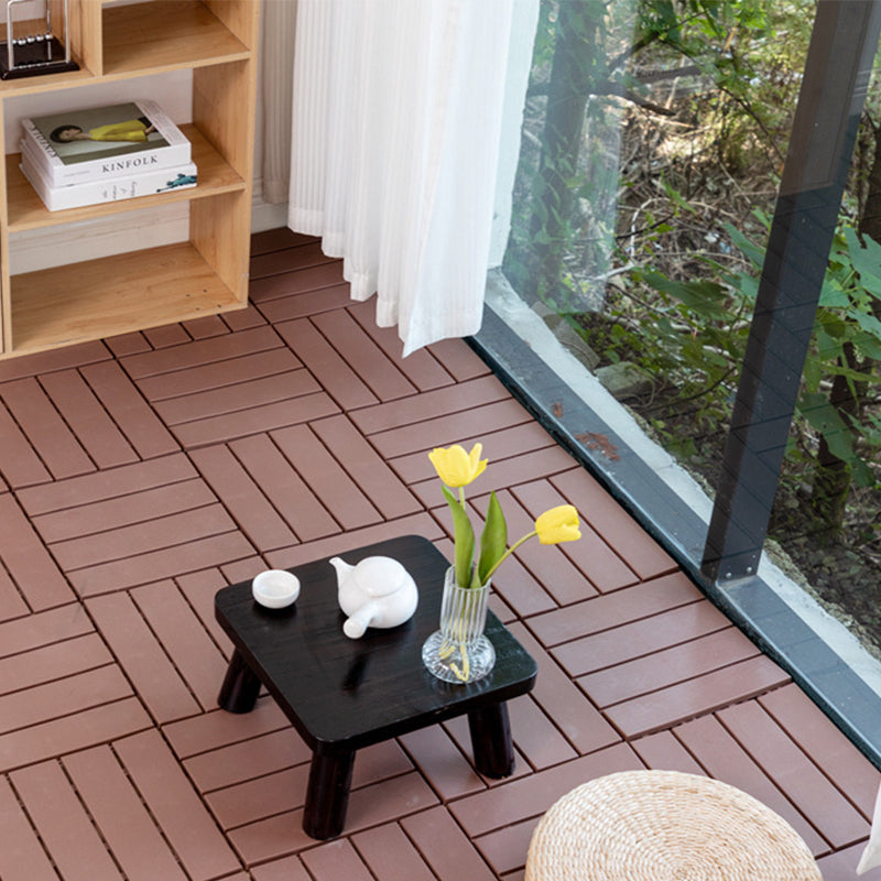 Frendorf | Moderner Stil WPC Bodenbelag Korrosionsbeständiger quadratischer Holzboden