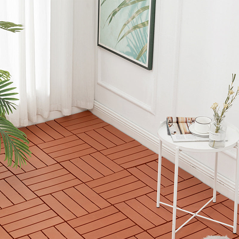 Frendorf | Moderner Stil WPC Bodenbelag Korrosionsbeständiger quadratischer Holzboden