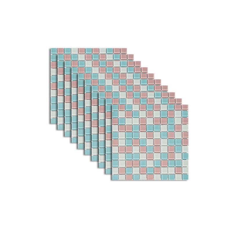 Frendorf | 12" x 12" Peel & Stick Glas Quadrat Gitter Mosaik Peel and Stick Fliese 10-Pack