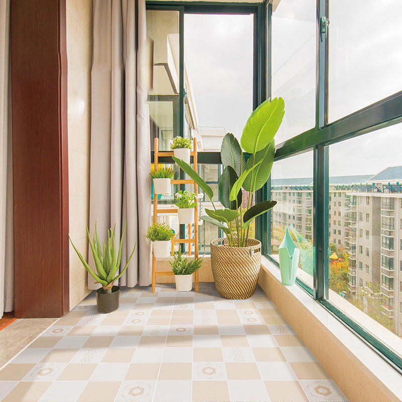 Frendorf | Modern Vinyl Plank Flooring Porcelain Tile Look Selbstklebendes PVC-Bodenbelag