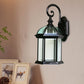 Vogelk cage Außen Wand montierte Leuchte rustikal klar/gefrostetes Glas 1-Kopf Schwarz/Bronze Finish Wandlampe
