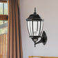 Frendorf | Klarer Glas Urne Form Wand Beleuchtung Ideen Land 1 Glühbirne Innenhof Wandleuchte Lampe Leuchte in Schwarz