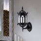 Frendorf | 1-Bulb Pavilion Wandlamp Rustiek Zwart/Brass Aluminium Wandkandelaar Lamp met Duidelijke Glazen Kap