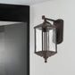 Frendorf | 1-Head Cuboid Wandmontage Verlichting Lodges Donker Koffie Helder Gestructureerd Glas Wandlamp