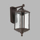 Frendorf | 1-Head Cuboid Wandmontage Verlichting Lodges Donker Koffie Helder Gestructureerd Glas Wandlamp