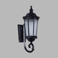 Frendorf | 1-Light Verum Wandlamp Verlichting Land Waterglas Zwarte Afwerking Wandmontage Armatuur