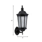 Frendorf | Lodges Geometrische Wand Sconces Licht 1 Kop Waterglas Wandlamp in Zwart voor Tuin