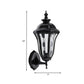 Frendorf | Urn Buiten Wandlamp Verlichting Rustiek Helder Dimpled Glas 1 Peertje Zwarte Wandlamp Fixture