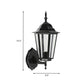 Frendorf | 1 Licht Geometrische Wandlamp Lodges Klaar Glas Zwarte Afwerking Wandgemonteerde Lamp voor Poort