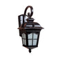 Frendorf | 1-Licht Gedraaide Arm Wandlamp Boerderij Zwart/Goud Aluminium Muur Gemonteerd Licht voor Courtyard