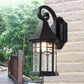 Frendorf | 1-Birne Klar Wasser Glas Wandlampe Bauernhaus Schwarz/Bronze Pavilion Innenhof Wandmontierte Leuchte